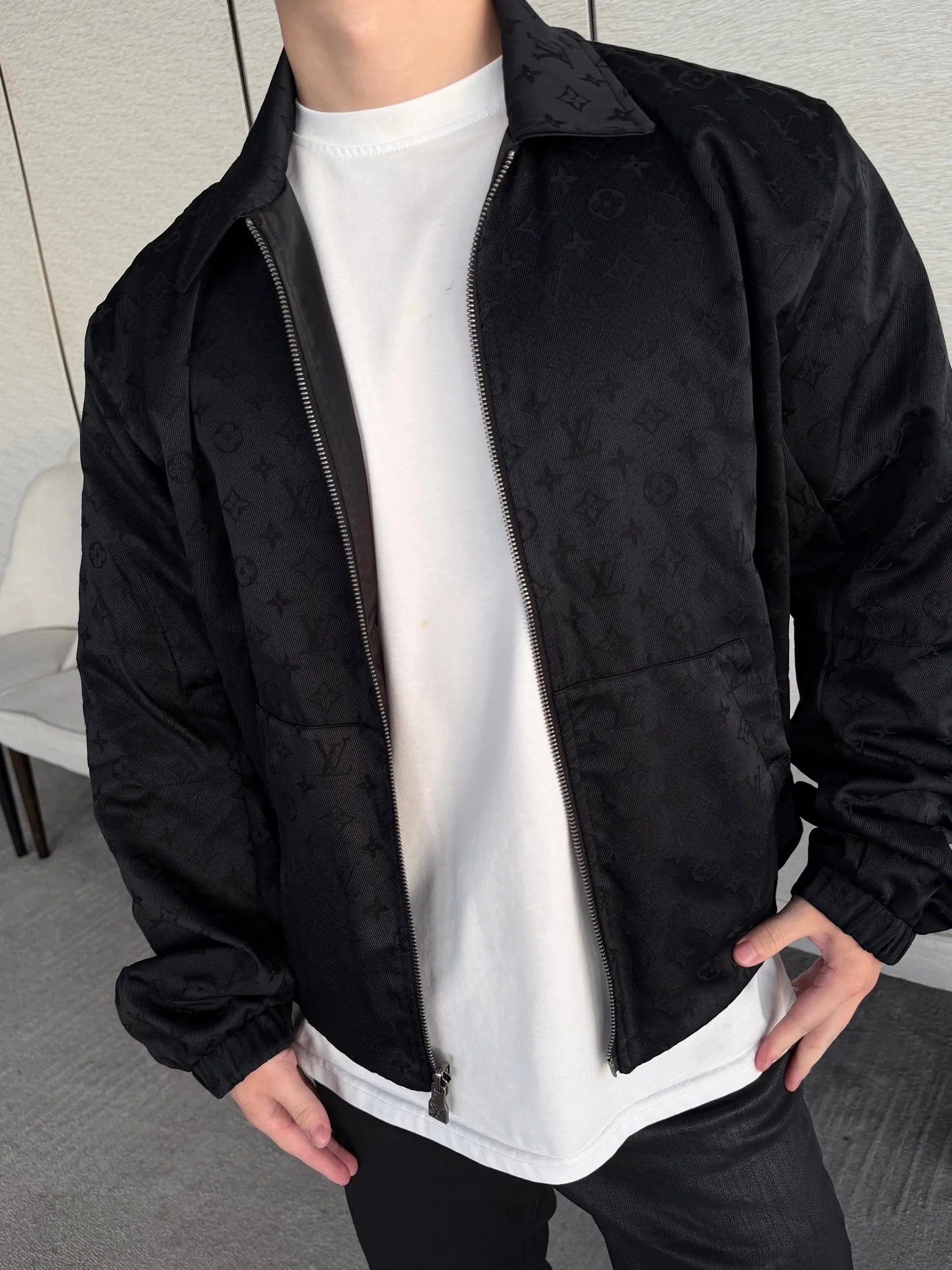 Louis Vuitton/Louis Vuitton old flower jacquard logo logo reversible jacket